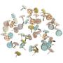 Jili Online 100 Pieces Mixed Metal Mini Decorative Brads Paper Fasteners for Paper Crafts Scrapbook DIY 12mm