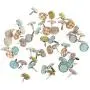 Jili Online 100 Pieces Mixed Metal Mini Decorative Brads Paper Fasteners for Paper Crafts Scrapbook DIY 12mm