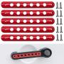 Opall Front Door & Back Door Aluminum Grab Handle Cover for 2007-2018 Jeep Wrangler JK & Unlimited 4 Door 5pcs/Set (Red)