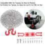 Yencoly Trailer Chain Parts Metal Tow Chain, RC Tow Chain Trailer Safety Chain, Rescue Tow Hook 1/10 Scale for Crawler Car RC Cars Trailer Chain Assemble Daily Use