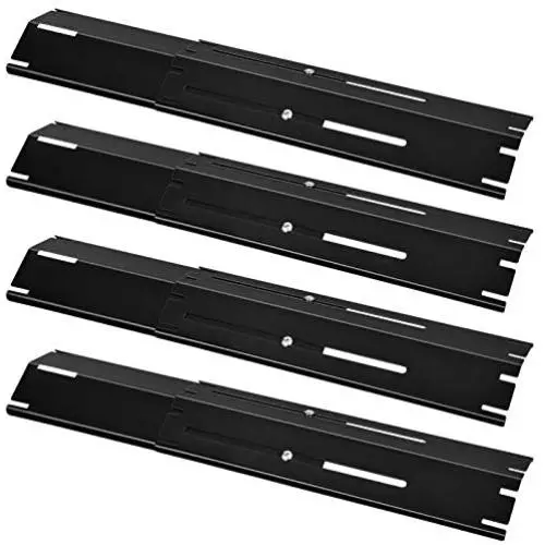 One Sight Upgraded Grill Heat Plate, Adjustable from 11.75” to 21”, Thicker Steel Grill Replacement Parts, Heavy Duty Heat Shield, Heat Tent and Burner Cover for Various Types of Grills, Pack of 4