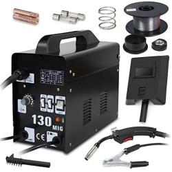 Super Deal PRO Commercial MIG 130 AC Flux Core Wire Automatic Feed Welder Welding Machine w/Free Mask 110V