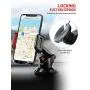 Mpow Car Phone Mount, Dashboard Car Phone Holder, Washable Strong Sticky Gel Pad with One-Touch Design Compatible iPhone 11 Pro, Max, X, XS, XR, 8, 7, 6 Plus, Galaxy S7, 8, 9, 10, Google Nexus, Red