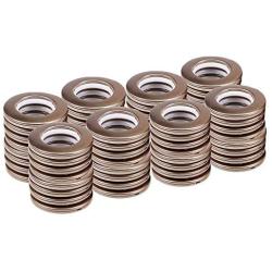 64 Pack Curtain Grommets,CENGOOD Inner Diameter 1-9/16''(4cm) Silencer Sliding Ring ABS Plastic Brown