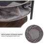 Homfa Vintage Round End Table, 3-Tier Industrial Side Table Night Stand with Storage Basket Wood Look Accent Furniture with Metal Frame