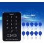 Sonew RFID Touch Metal Access Control Password Access Keypad Machine Controller with 10pcs ID Keyfobs