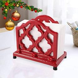 Vintage Metal Napkin Holder Red Cast Iron Napkin Holder Organizer for Kitchen Restaurant Home Decor