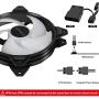 upHere Long Life 120mm 3-Pin High Airflow Quiet Edition Blue LED Case Fan for PC Cases, CPU Coolers, and Radiators 3-Pack,PF120BE3-3