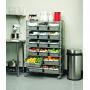Seville Classics Commerical Grade NSF-Certified Bin Rack Storage Steel Wire Shelving System - 16 Bins - Gray