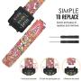 MoKo Band Compatible with Garmin Vivoactive, Soft Silicone Replacement Fitness Bands Wristbands with Metal Clasps fit Vivoactive/Vivoactive Acetate Sports GPS Smart Watch - Daisy Totem