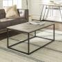 Walker Edison Modern Metal Frame Open Rectangle Coffee Accent Living Room Ottoman End Table, 42 Inch, Dark Concrete Walker Edison Modern Metal Frame Open Rectangle Coffee Accent Living Room Ottoman End Table, 42 Inch, Dark Concrete