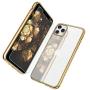 MILPROX iPhone 11 Pro Max Case, Clear Transparent Shockproof Shell Free Screen Protector with Electroplated Edge Cover Cases for iPhone 11 Pro Max 6.5 Inch - Gold