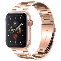 [Upgraded] Wolait Compatible with Apple Watch Band 40mm 38mm , Ultra Thin Solid Stainless Steel Band for Apple iWatch SE Series 6/5/4/3/2/1 Men Women - New Rose Gold