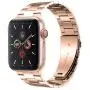 [Upgraded] Wolait Compatible with Apple Watch Band 40mm 38mm , Ultra Thin Solid Stainless Steel Band for Apple iWatch SE Series 6/5/4/3/2/1 Men Women - New Rose Gold