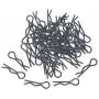Hobbypark Small 1/16 1/18 Body Clips Bent Springy R Pins Black RC Car Shell Replacement Parts (50-Pack)