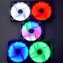 sddfor 12V LED Light CPU Cooler Fan, Silent Fan PC Computer Fan Case Heatsink Cooler Cooling Fan