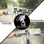 vicelecus Motorcycle Phone Mount, Adjustable Anti Shake Metal Bike Phone Holder for iPhone X/8/7/6 Plus Samsung Galaxy S9/S8/S7/S6 GPS, Holds Devices up to 3.7'' Width (Silver)