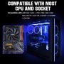 Pccooler Gl-46U CPU Cooler | 120mm PWM SilentPro Corona LED Fan | Universal Metal EasySET Pro Bracket | Compatible with AMD Socket AM4 | Intel LGA 20XX