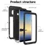 Samsung Galaxy Note 8 case,Feitenn Extreme Armor Alloy Aluminum Metal Bumper Soft Rubber Military Heavy Duty Shockproof Hard Case for Samsung Galaxy Galaxy Note 8 (Black)