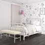 DHP Jenny Lind Metal Twin Bed Frame in White DHP Jenny Lind Metal Twin Bed Frame in White