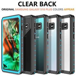 GOLDJU Samsung Galaxy S10 Plus Waterproof Case,S10 Plus Case Built in Screen Protector 360° Full Body Protective Shockproof Dirtproof Sandproof IP68 Underwater Waterproof Case for Samsung S10 Plus 6.4