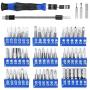 ORIA Precision Screwdriver Kit, 60 in 1 with 56 Bits Screwdriver Set, Magnetic Driver Kit with Flexible Shaft, Extension Rod for Mobile Phone, Smartphone, Game Console, Tablet, PC, Blue