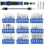 ORIA Precision Screwdriver Kit, 60 in 1 with 56 Bits Screwdriver Set, Magnetic Driver Kit with Flexible Shaft, Extension Rod for Mobile Phone, Smartphone, Game Console, Tablet, PC, Blue ORIA Precision Screwdriver Kit, 60 in 1 with 56 Bits Screwdriver Set, Magnetic Driver Kit with Flexible Shaft, Extension Rod for Mobile Phone, Smartphone, Game Console, Tablet, PC, Blue