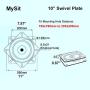 MySit 10'' (245mm) Square Swivel Replacement for Recliner Chair or Furniture - Ball Bearing Swivel Plate Mechanism - Flat (SwivelPlate_10) MySit 10'' (245mm) Square Swivel Replacement for Recliner Chair or Furniture - Ball Bearing Swivel Plate Mechanism - Flat (SwivelPlate_10)