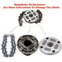 Ineedtech 65Mn Trimmer Head with Coil Chain for Medium Size Garden Lawn Grass Trimmer, Brush Cutter, Weed Eater, Chain Mower, Outdoor Power Tools Replacement Part Accessory
