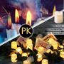 Flameless Votive Candles,Flameless Flickering Electric Fake Candle,Pack of 24,Battery Operated LED Tea Lights in Warm White for Wedding,Table,Festival Celebration,Halloween,Christmas Decorations