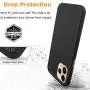 Molzar Shield Series iPhone 12 Pro Max Case, Built-in Metal Plate for Magnetic Phone Mount Holder, Wireless Charging Support, Compatible with Apple iPhone 12 Pro Max (6.7''), Black