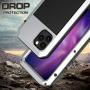 iPhone 11 Pro Max Case, CarterLily Full Body Shockproof Dustproof Waterproof Aluminum Alloy Metal Gorilla Glass Cover Case for Apple iPhone 11 Pro Max 6.5 inch (Silver)