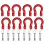 RC Car Trailer Buckle, 8 Pcs Metal Tow Shackle Rescue Lock Catch for RC Climbing Crawler Car Accessory Parts