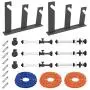 Fotoconic 3 Roller Wall Mounting Manual Background Support System, Including Two(2) Tri-fold Hooks, Six(6) Expand Bars, Three(3) Chains Fotoconic 3 Roller Wall Mounting Manual Background Support System, Including Two(2) Tri-fold Hooks, Six(6) Expand Bars, Three(3) Chains