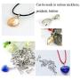 YUEKUI 100 Pinch Clasp Bails Dangle Charms Jewelry Findings Pendant Bail Pinch Connectors (100Pcs Platinum Plating 0.59 inches)