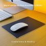 Hard Black Metal Aluminum Mouse Pad Mat Smooth Magic Ultra Thin Double Side Mouse Mat Waterproof Fast and Accurate Control for Gaming and Office(Small 9.05X7.08 Inch)