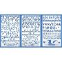 Aleks Melnyk #34 Metal Journal Stencils/Alphabet Letter Number, ABC/Stainless Steel Stencils Kit 3 PCS/Templates Tool for Painting, Wood Burning, Pyrography and Engraving/Scrapbooking/Crafting/DIY
