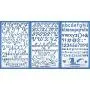 Aleks Melnyk #34 Metal Journal Stencils/Alphabet Letter Number, ABC/Stainless Steel Stencils Kit 3 PCS/Templates Tool for Painting, Wood Burning, Pyrography and Engraving/Scrapbooking/Crafting/DIY