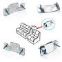 Metal Sectional Couch Connectors Furniture Interlocking,Sectional Sofa Fastener Software Bracket with Screws for Loveseat, Recliner, Chair or Chaise Lounge (4 Pcs)