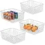 Wire Baskets For Storage, iSPECLE Metal Wire Baskets Organizing Bins Storage Baskets with Handles for Kitchen Bedroom Cabinets Pantry Bathroom Laundry Room Closet Garage - 4 Pack Wire Baskets For Storage, iSPECLE Metal Wire Baskets Organizing Bins Storage Baskets with Handles for Kitchen Bedroom Cabinets Pantry Bathroom Laundry Room Closet Garage - 4 Pack