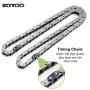 SCITOO TK10120 (96 Links - Single Row) HD Heavy Duty Timing Chain Kit (2 HD Metal Steel Guide Rails & Bolts) COMPATIBLE WITH 85-95 Toyota 2.4L 4Runner Pickup Celica 4-Cylinder 22RE 22REC 22RTEC