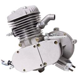 80cc 2-Stroke Bicycle Gasoline Engine Motor Kit DIY Motorized Bike Single Cylinder Air-cooled Silver