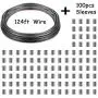 Lumuasky Picture Hanging Wire 90lb, Heavy Duty Stainless Steel Wire Rope for Hanging Picture Frame Mirror and Wall Art, Strong Metal Wire 124Feet with 100PCS Aluminum Crimping Sleeves Lumuasky Picture Hanging Wire 90lb, Heavy Duty Stainless Steel Wire Rope for Hanging Picture Frame Mirror and Wall Art, Strong Metal Wire 124Feet with 100PCS Aluminum Crimping Sleeves