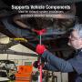 Sunex 6809A, Underhoist Support Stand, ¾ Ton Capacity, 12 Inch Diameter Base, Contoured Saddle, Bearing Mounted Spin Handle, Self-Locking ACME Threaded Screw, Supports Vehicle Components