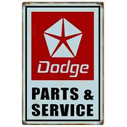 ILYIBGO Dodge Parts & Service Sign Vintage Metal Tin Sign for Men Women,Wall Decor for Bars,Restaurants,Cafes Pubs,12x8 Inch