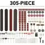 POPULO 305-Piece Rotary Tool Accessories Kit, 1/8-inch Diameter Shanks, Universal Fitment for Easy Cutting, Grinding, Sanding, Sharpening, Carving and Polishing, Storage Case.