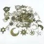 Celestial Mixed Sun Moon Star Charms, JIALEEY Wholesale Bulk Lots Antique Alloy Charms Pendants DIY for Necklace Bracelet Jewelry Making and Crafting, 100g(74PCS) Celestial Mixed Sun Moon Star Charms, JIALEEY Wholesale Bulk Lots Antique Alloy Charms Pendants DIY for Necklace Bracelet Jewelry Making and Crafting, 100g(74PCS)
