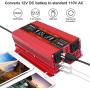 IpowerBingo 700W Car Power Inverter Dual AC Outlets and Dual USB Charging Ports DC 12V to 110V AC Car Converter with Digital Display