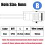 smseace 5PCS Blue DC/AC12V-24V Energy Saving 1/4‘’ Indicator Light Mounting Hole 6mm with 150mm Cable Length Metal Waterproof LED Indicator Light DQ-6P-B-12