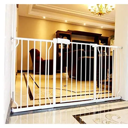 ALLAIBB Extra Wide Baby Gate Pressure Mount Auto Close White Metal Child Dog Pet Safety Gates with Walk Through for Stairs,Doorways,Kitchen and Living Room 62.2-66.9 in (71.65-76.38''/182-194cm) ALLAIBB Extra Wide Baby Gate Pressure Mount Auto Close White Metal Child Dog Pet Safety Gates with Walk Through for Stairs,Doorways,Kitchen and Living Room 62.2-66.9 in (71.65-76.38''/182-194cm)